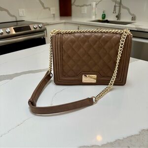 NWOT Bebe brown/dark tan color shoulder purse